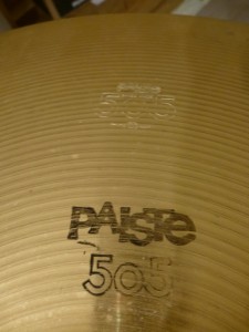 Paiste 505 Black label - gravage et tampon