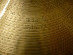 Paiste 404 Brown 1984 - gavage n° et série